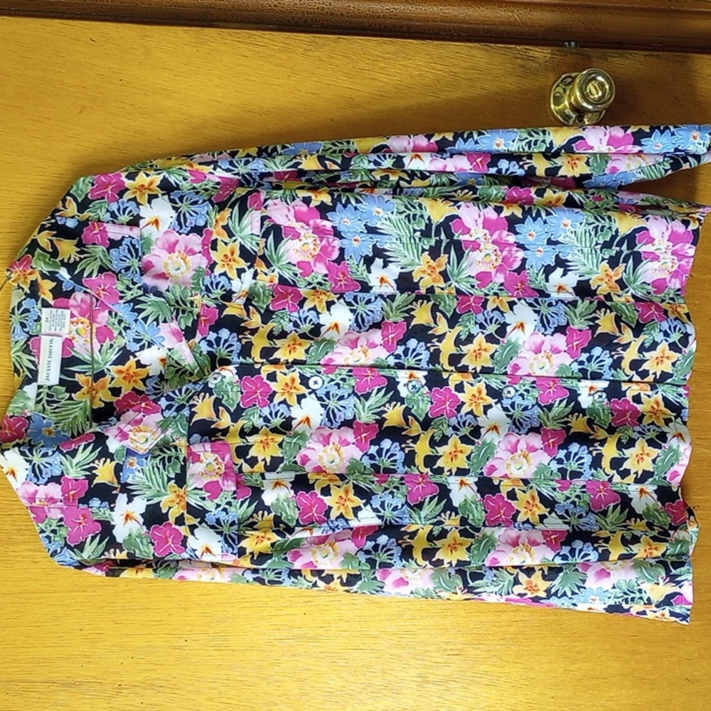 Fashion Bug, Size 2X, Floral Skirt and Blouse Set, elastic waist, pink, blue - Picture 3 of 4